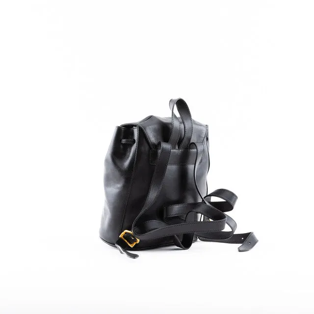 Black Leather Backpack