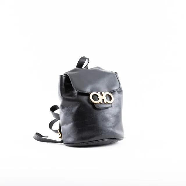 Black Leather Backpack