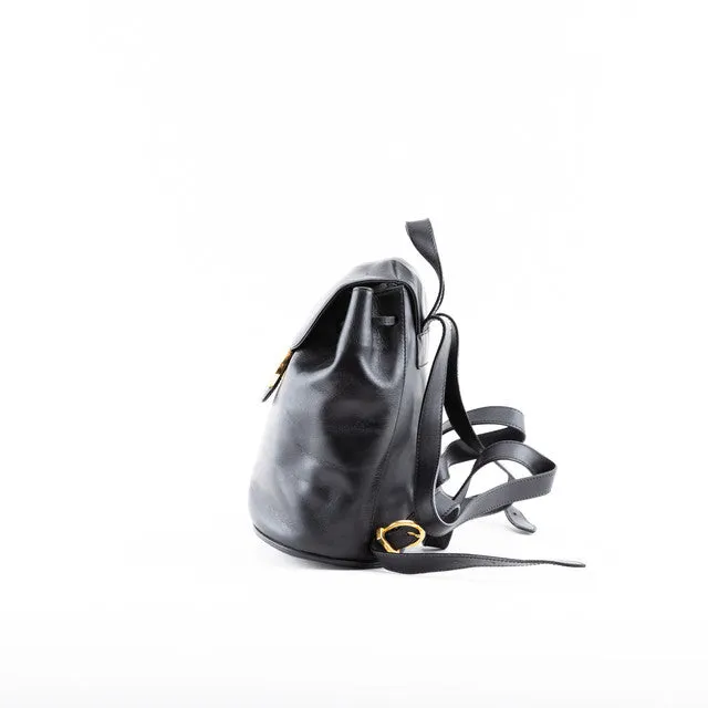 Black Leather Backpack