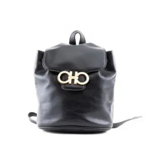 Black Leather Backpack