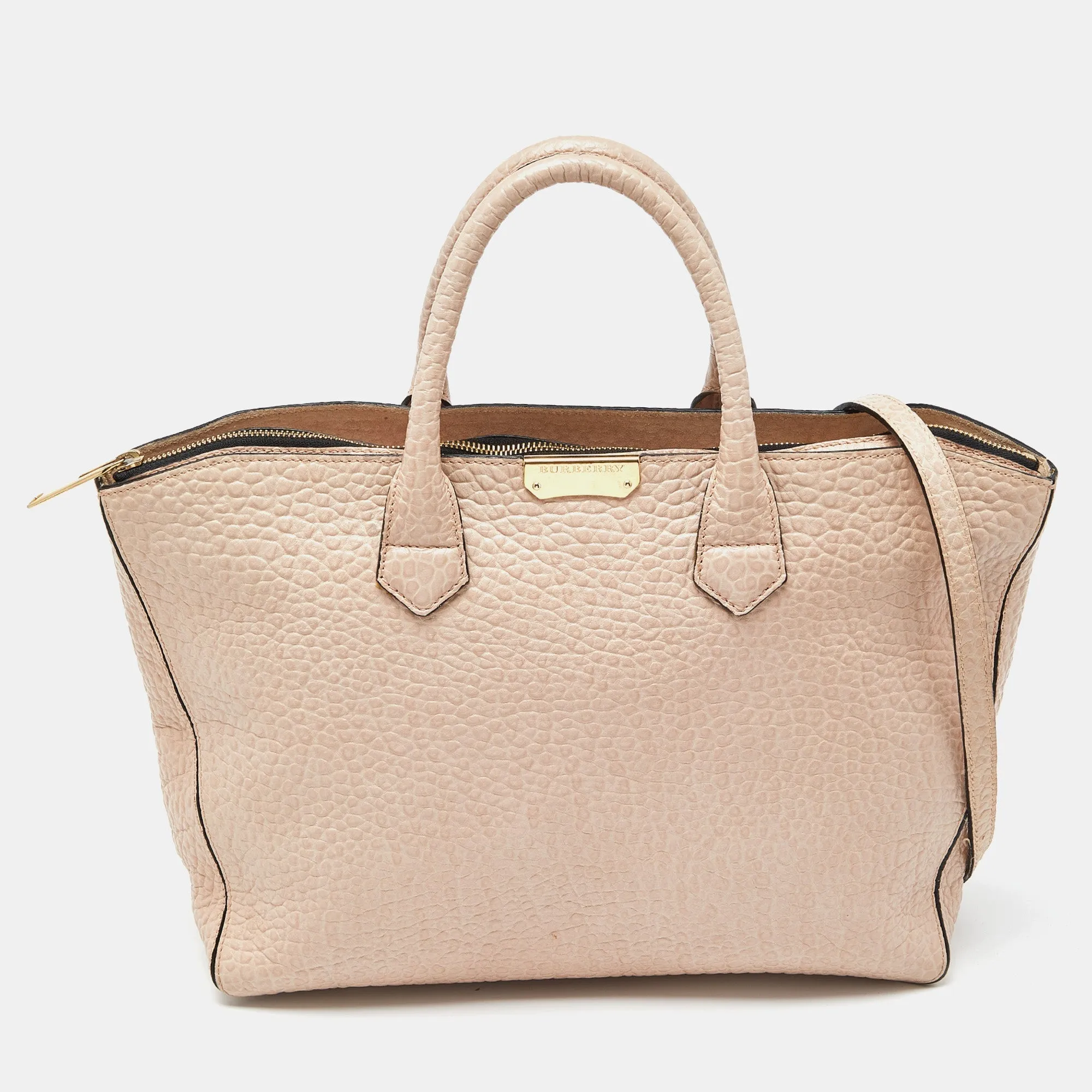 BURBERRY Beige Leather Medium Dewsbury Tote