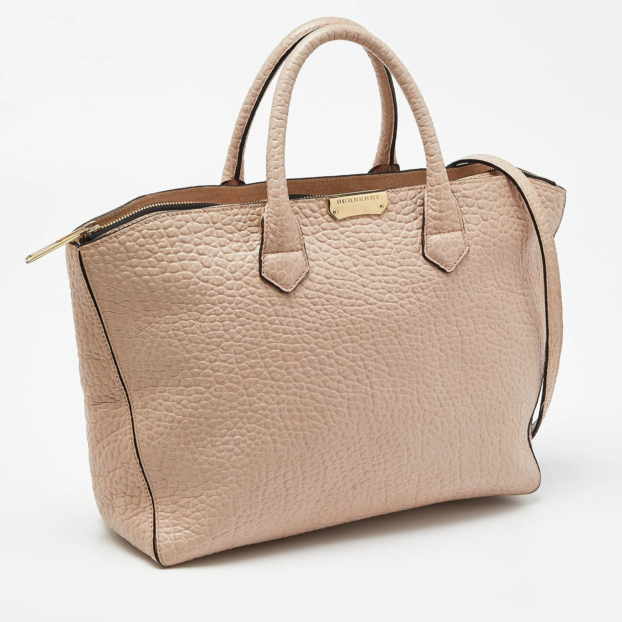 BURBERRY Beige Leather Medium Dewsbury Tote