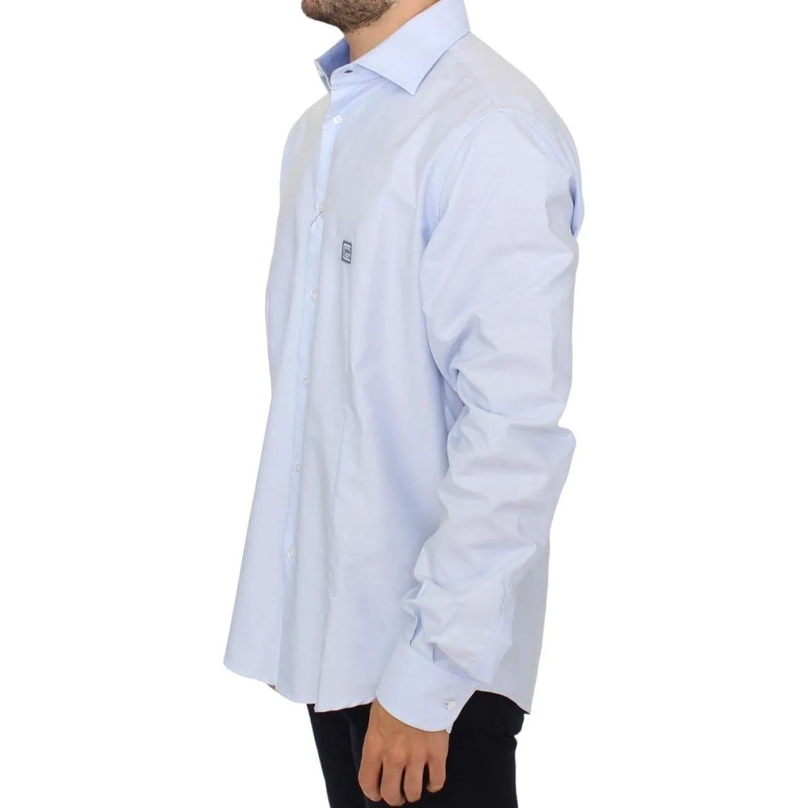 Cavalli Elegant Light Blue Italian Cotton Shirt