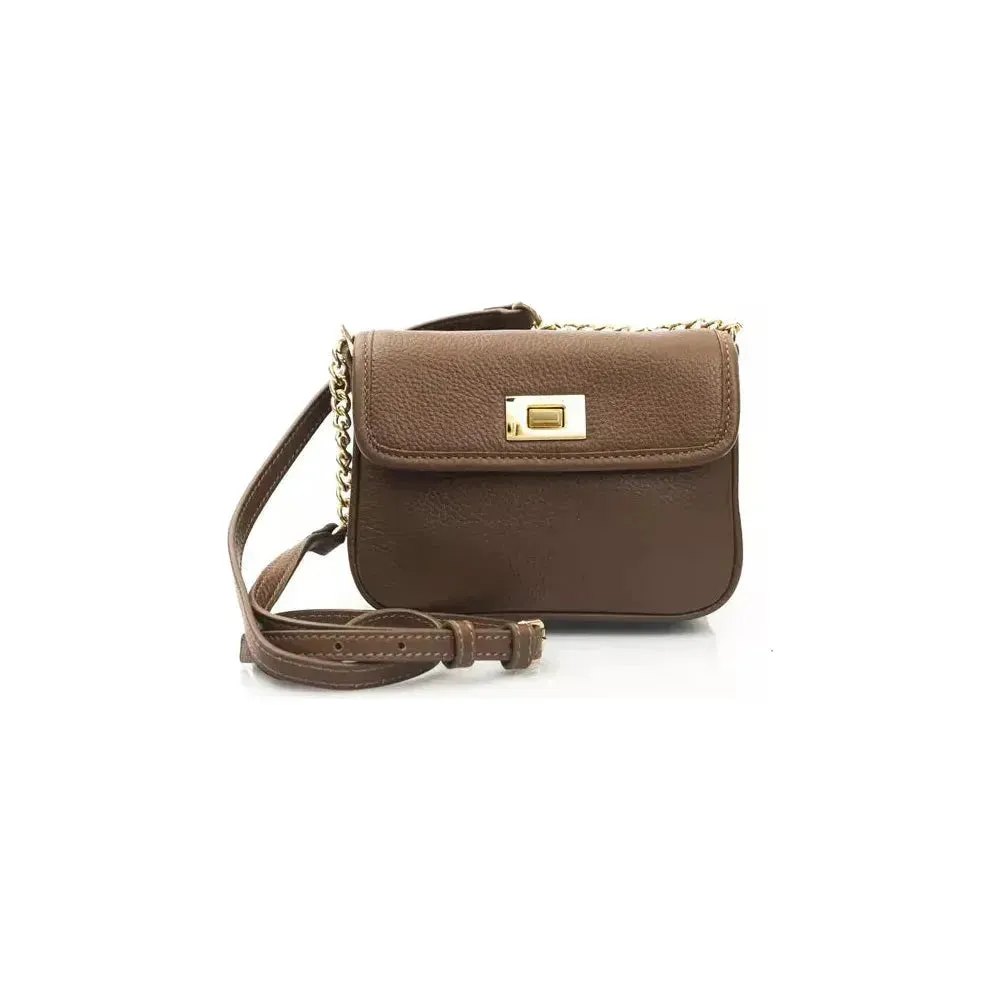 Cerruti 1881 Brown Leather Women Crossbody Bag