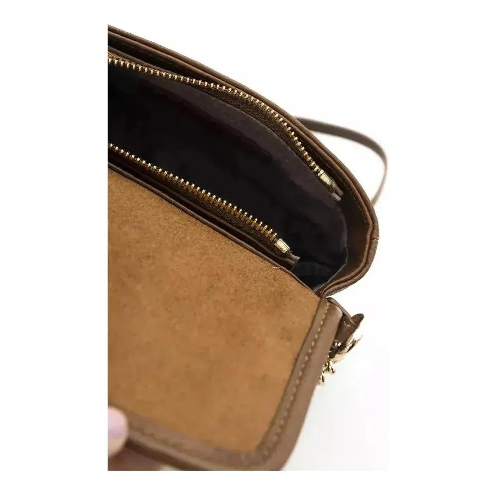 Cerruti 1881 Brown Leather Women Crossbody Bag