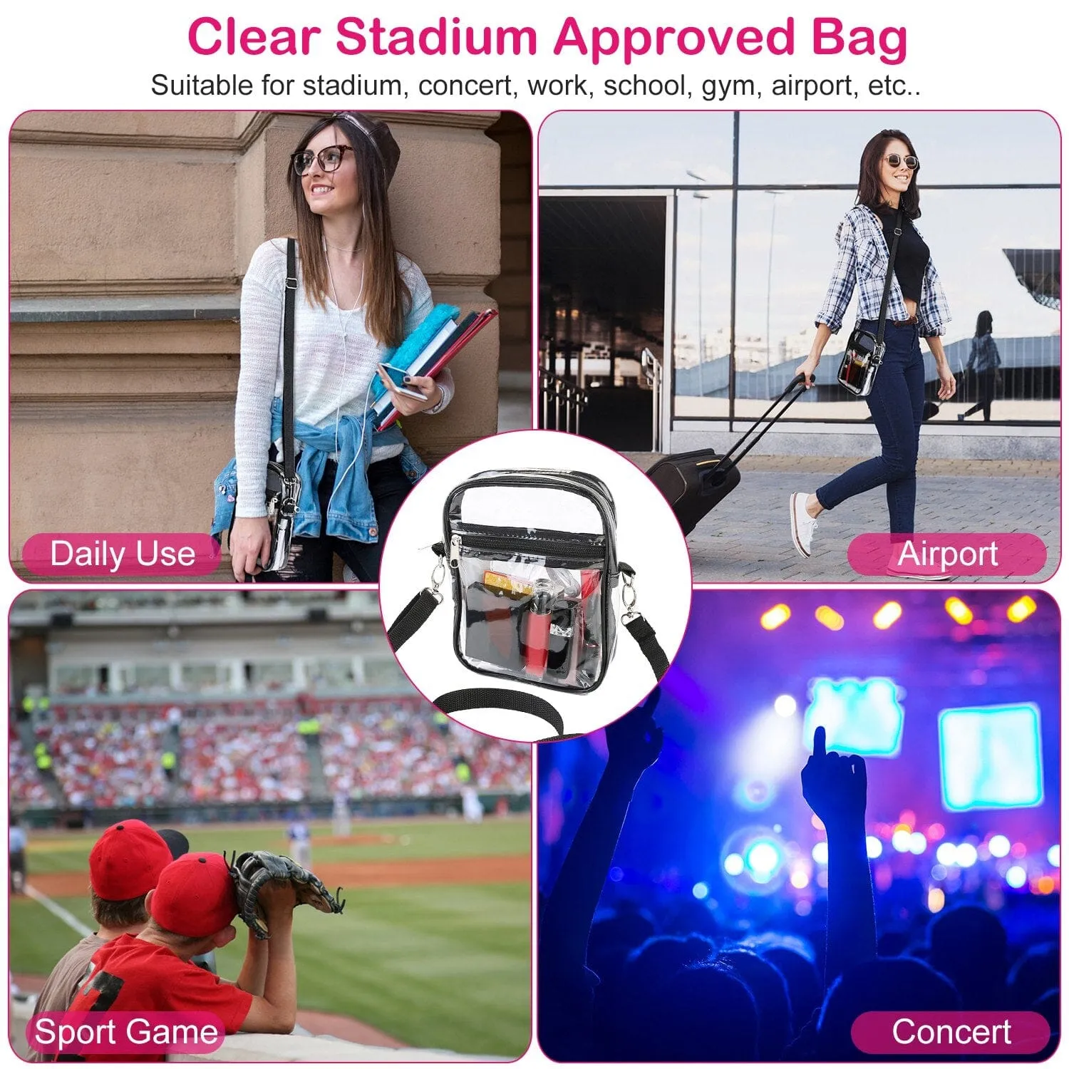 Clear Crossbody Bag Stadium Approved