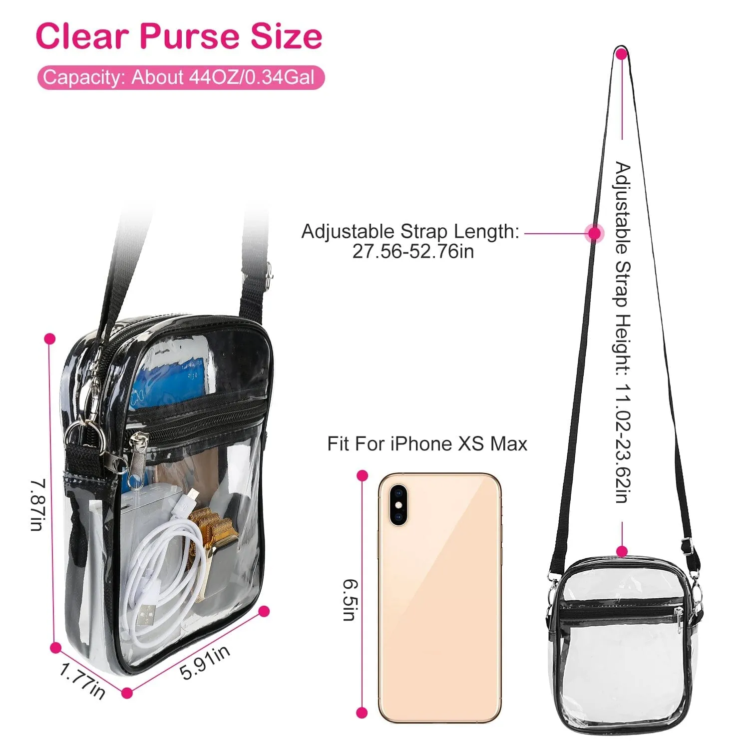 Clear Crossbody Bag Stadium Approved