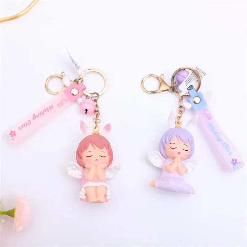 Cute Purple MODEL A Fairy | Premium PVC | Lanyard Keychains |