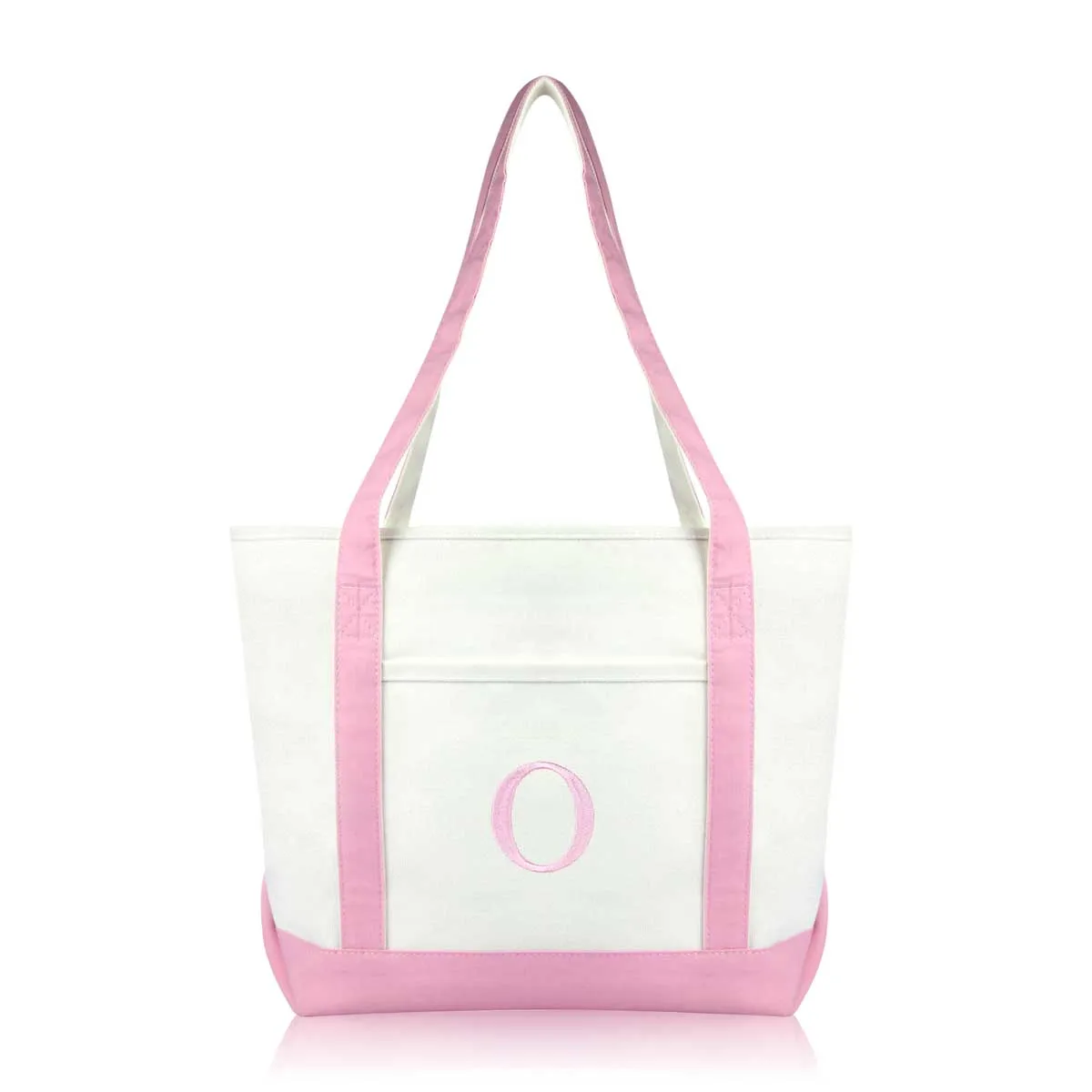 Dalix Medium Personalized Tote Bag Monogrammed Initial Letter - O