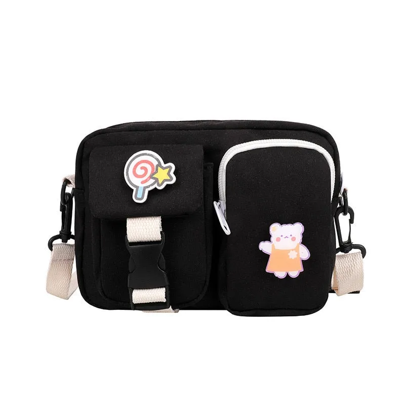 deanwangkt  Japanese Style Kawaii Bag For Women Small Crossbody Bags Women New Fashion Nylon Bag Ladies Shoulder Bag Mobile Phone Bags