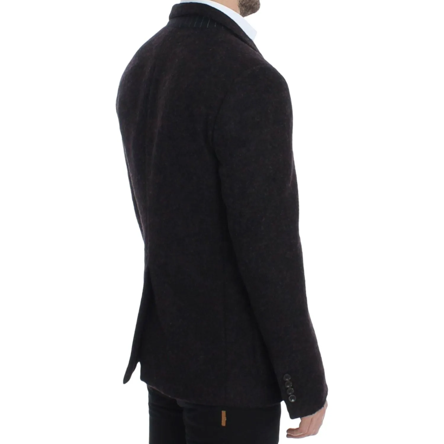 Dolce & Gabbana Bordeaux Alpaga Two-Button Blazer Jacket