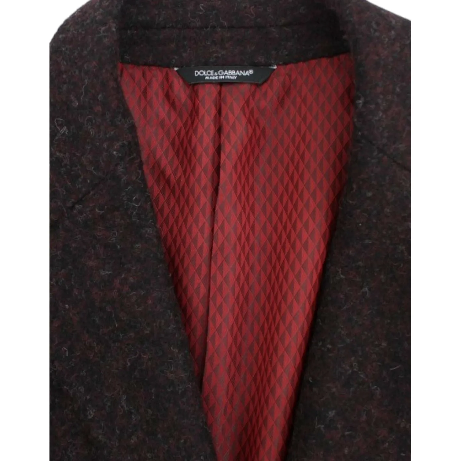 Dolce & Gabbana Bordeaux Alpaga Two-Button Blazer Jacket