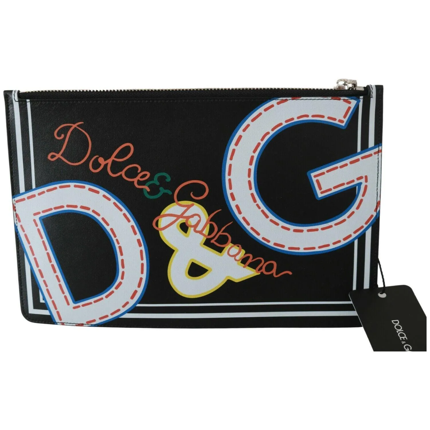 Dolce & Gabbana Elegant Black Leather Coin Wallet