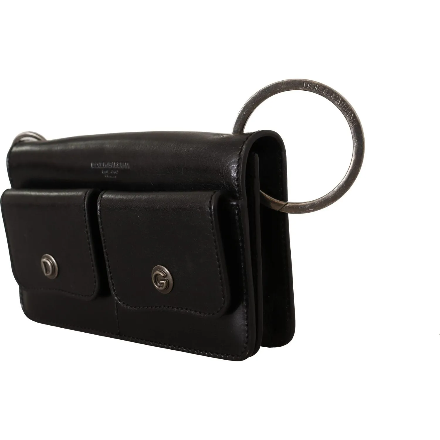 Dolce & Gabbana Elegant Mini Leather Wallet in Timeless Black