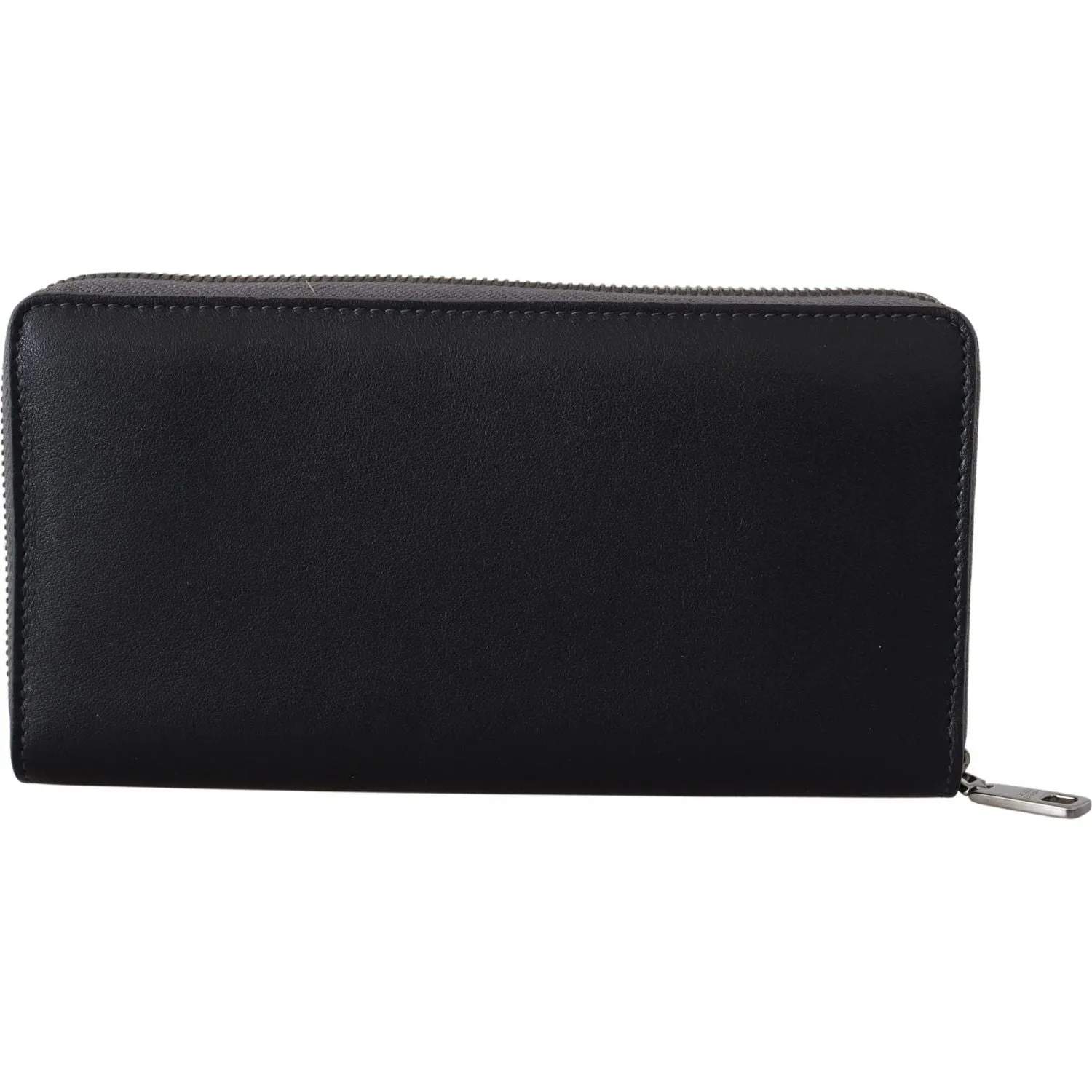 Dolce & Gabbana Elegant Textured Leather Zip-Around Wallet