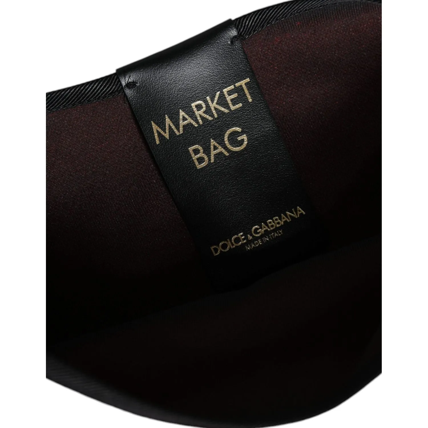 Dolce & Gabbana Red Cotton Velvet Logo Shopping Tote MARKET Bag