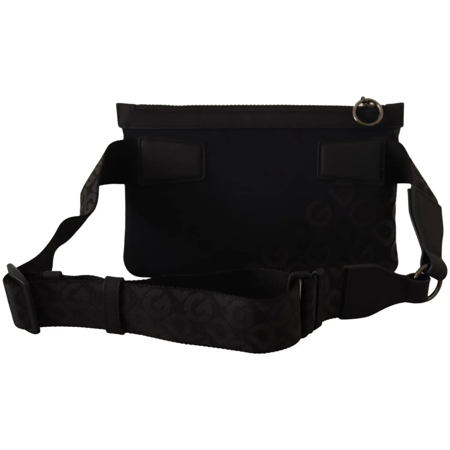 Dolce & Gabbana Sleek Black Monogram Neoprene Fanny Pack