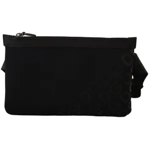 Dolce & Gabbana Sleek Black Monogram Neoprene Fanny Pack