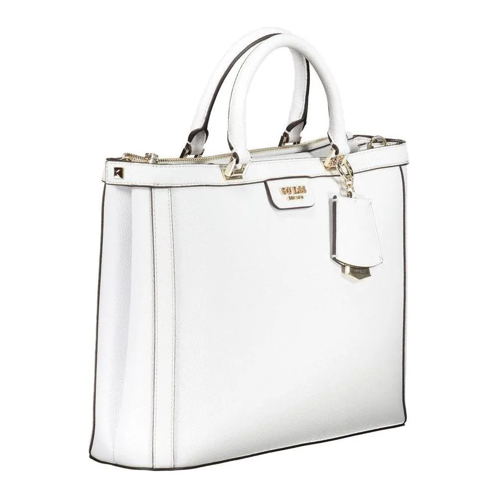 Guess Jeans White Polyethylene Handbag