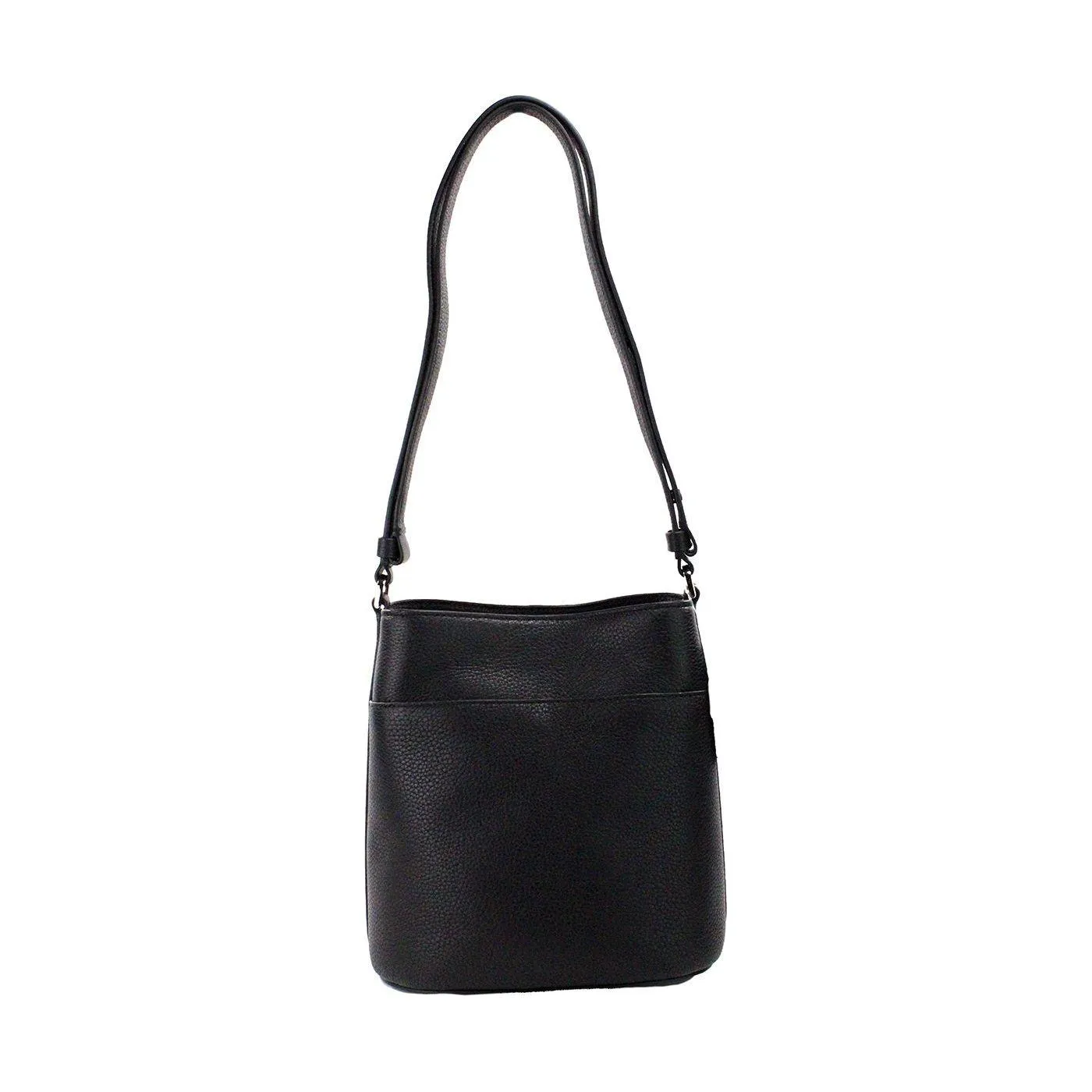 Kate Spade Leila Small Black Pebbled Leather Bucket Shoulder Crossbody Bag