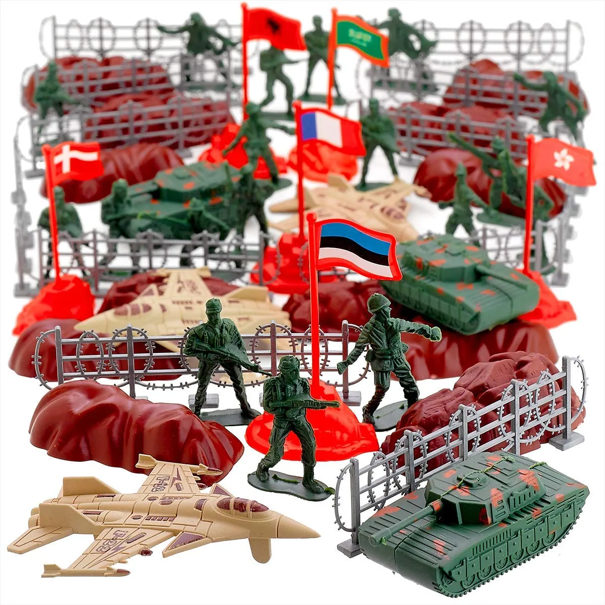 Kicko Army Playset Mix - 6 Pack Army Set - Simulation Toy Set - Plastic Army Toy - Mini