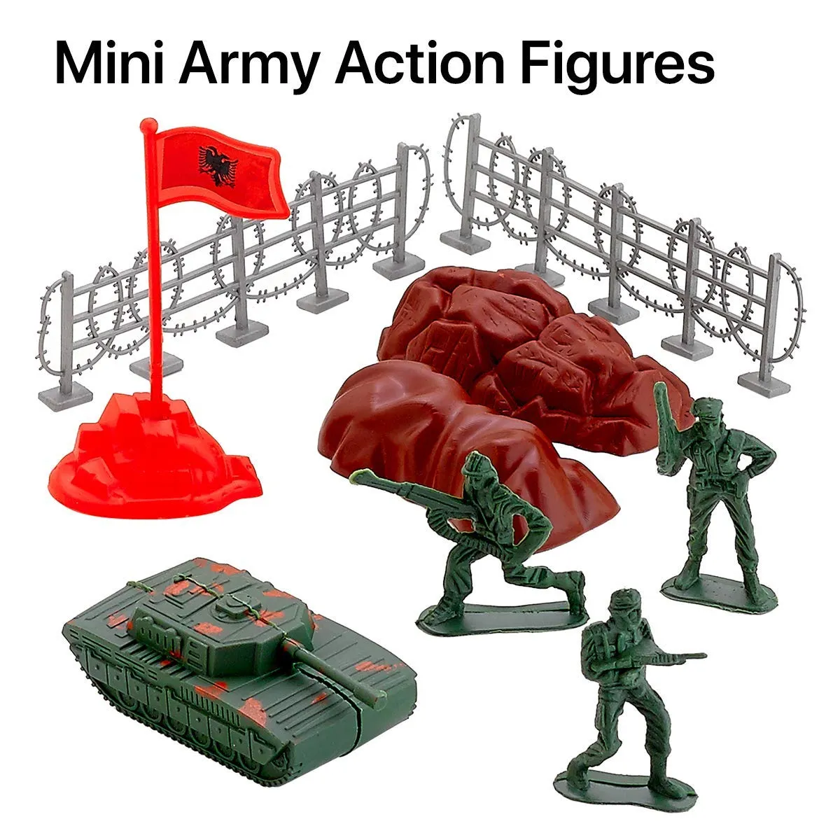 Kicko Army Playset Mix - 6 Pack Army Set - Simulation Toy Set - Plastic Army Toy - Mini