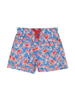 Kids graphic-print swim shorts