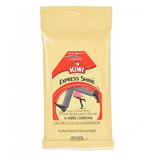 Kiwi Express Clean and Shine Wipes 15 ct