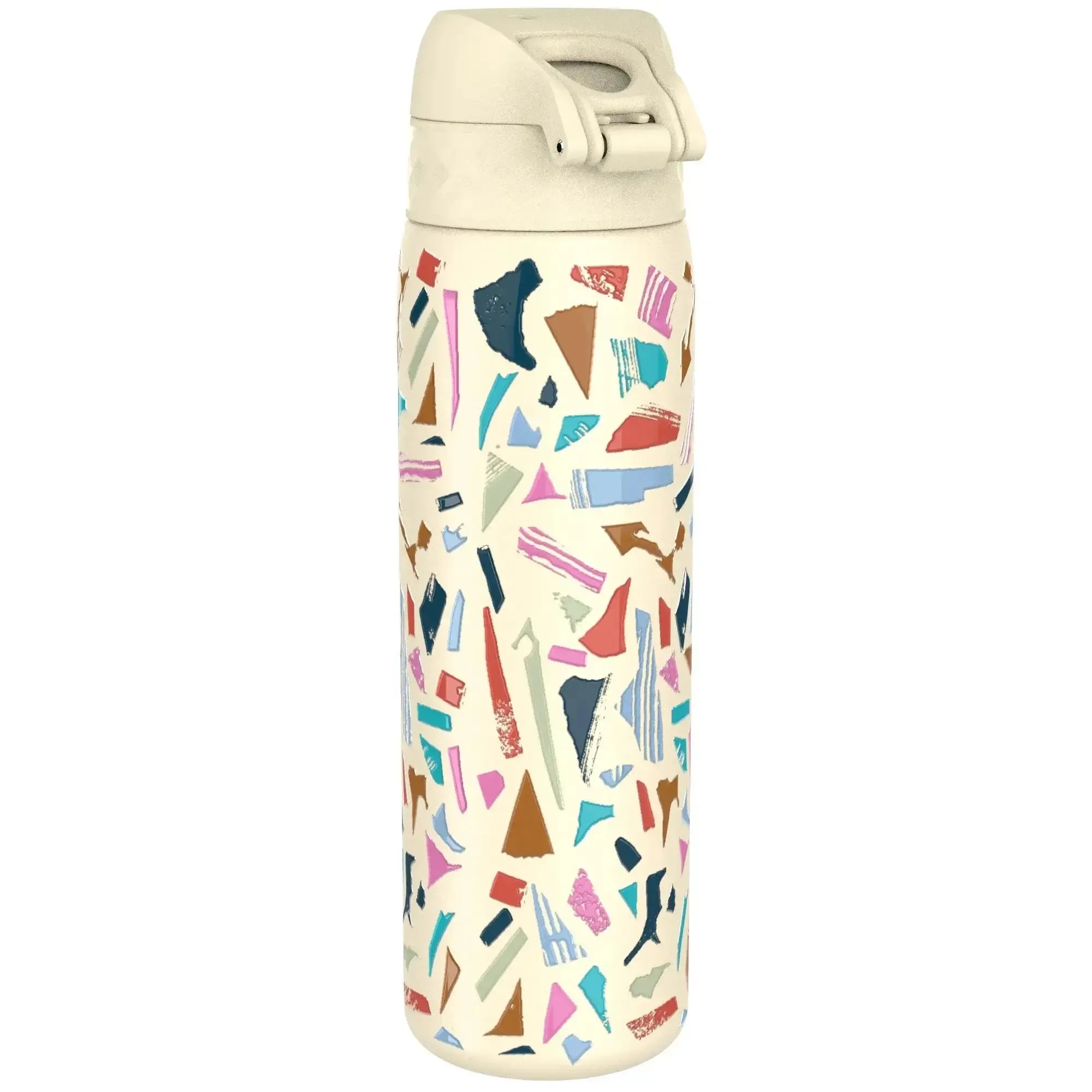 Leak Proof Slim Thermal Steel Water Bottle, Insulated, Terrazzo, 500ml (17oz)