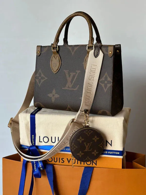 LOUIS VUITTON OnTheGo PM Monogram Canvas Women's Handbag (2pc)