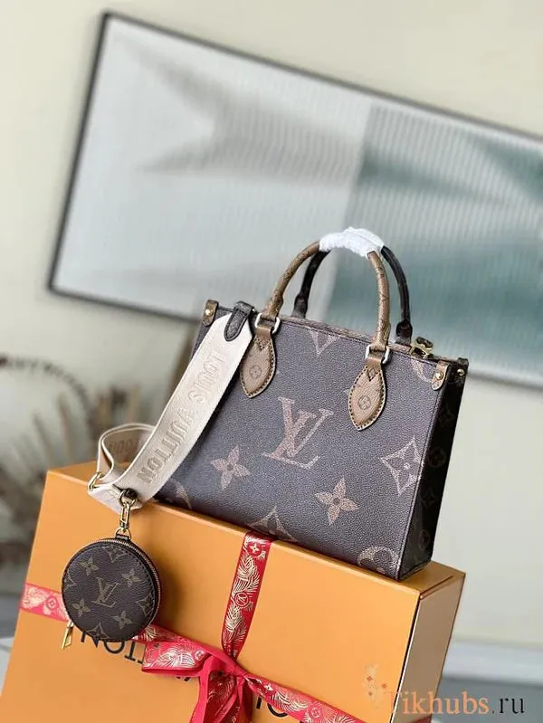 LOUIS VUITTON OnTheGo PM Monogram Canvas Women's Handbag (2pc)