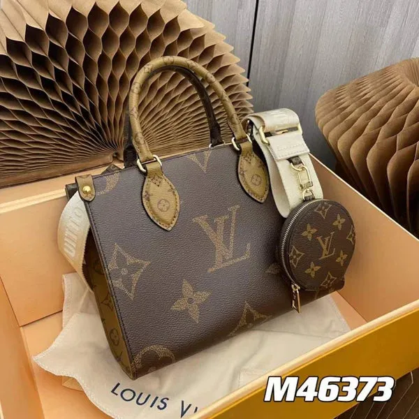 LOUIS VUITTON OnTheGo PM Monogram Canvas Women's Handbag (2pc)