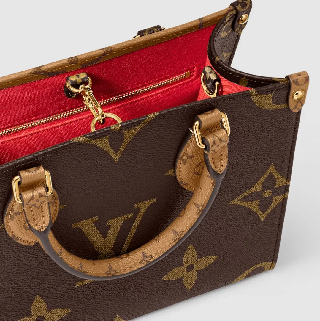 LOUIS VUITTON OnTheGo PM Monogram Canvas Women's Handbag (2pc)