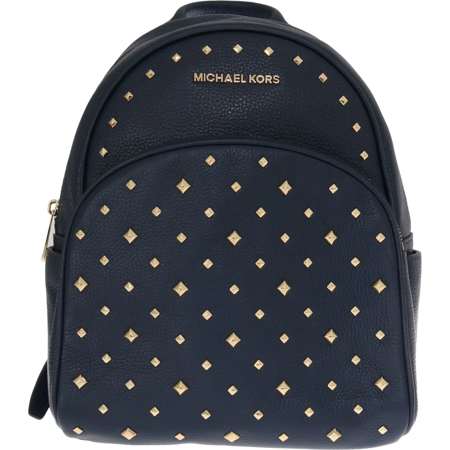 Michael Kors Elegant Leather ABBEY Backpack in Navy Blue