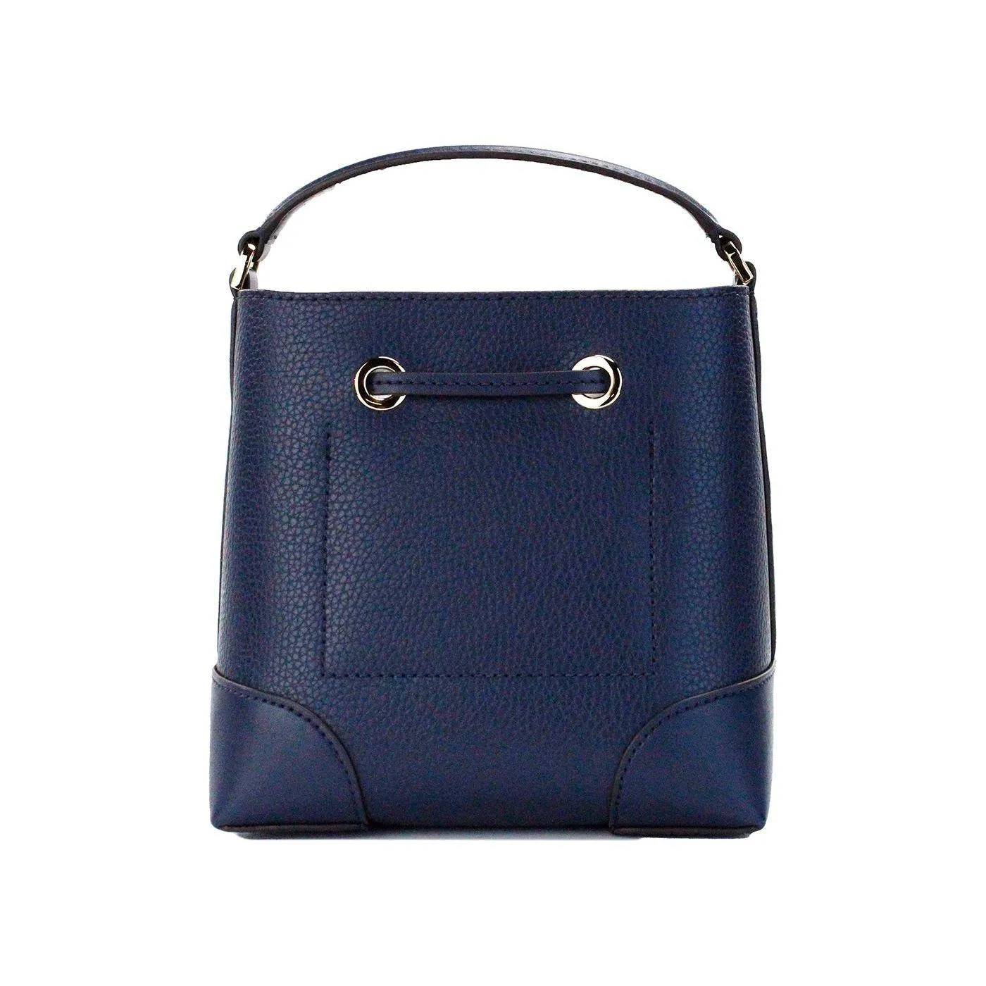 Michael Kors Mercer Small Navy Pebbled Leather Bucket Crossbody Bag Purse