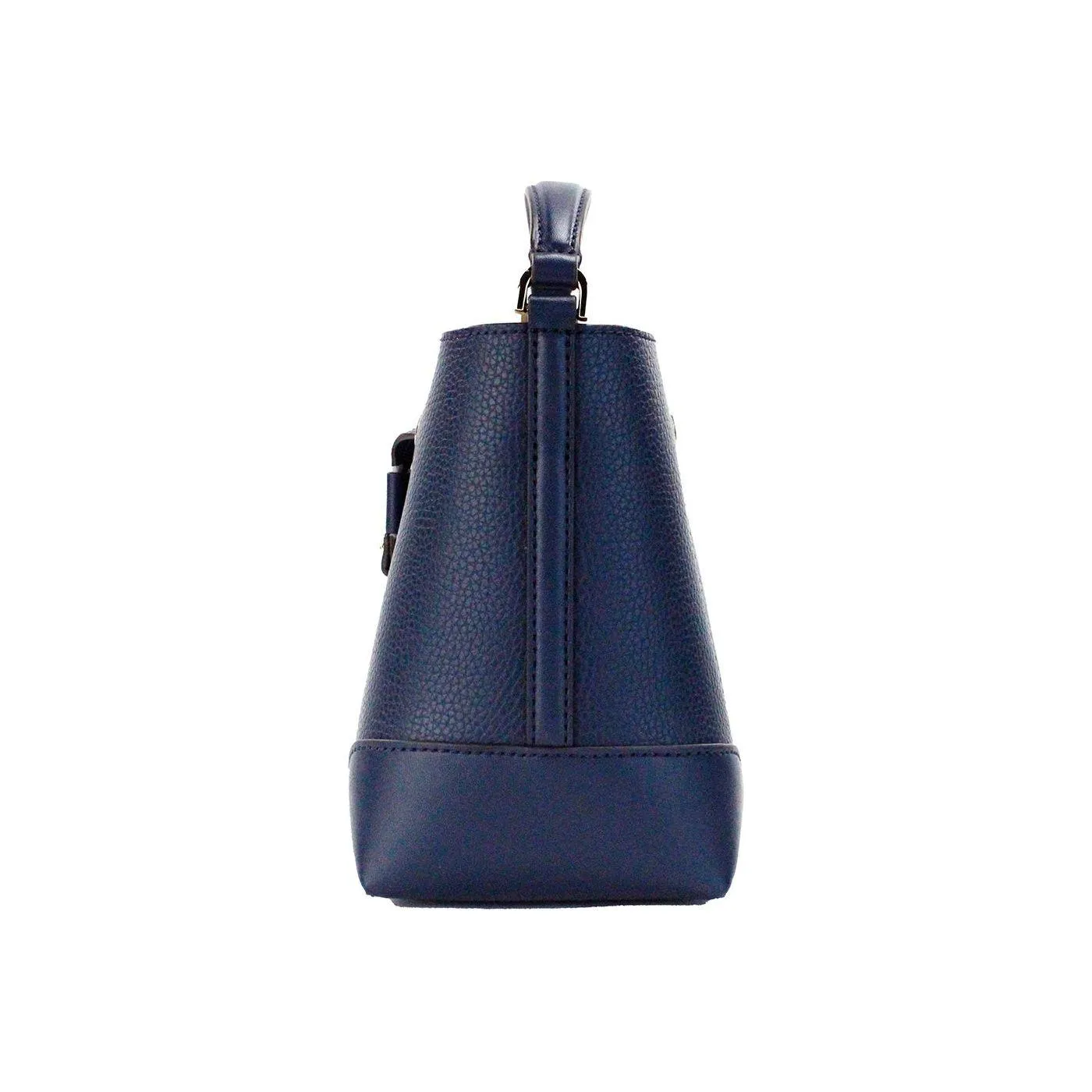 Michael Kors Mercer Small Navy Pebbled Leather Bucket Crossbody Bag Purse