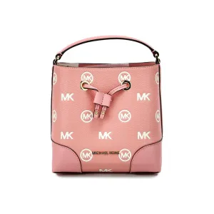 Michael Kors Mercer Small Primrose Embossed Drawstring Bucket Messenger Bag