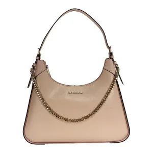 Michael Kors Wilma Large Smooth Leather Chain Shoulder Bag Purse Powder Blush