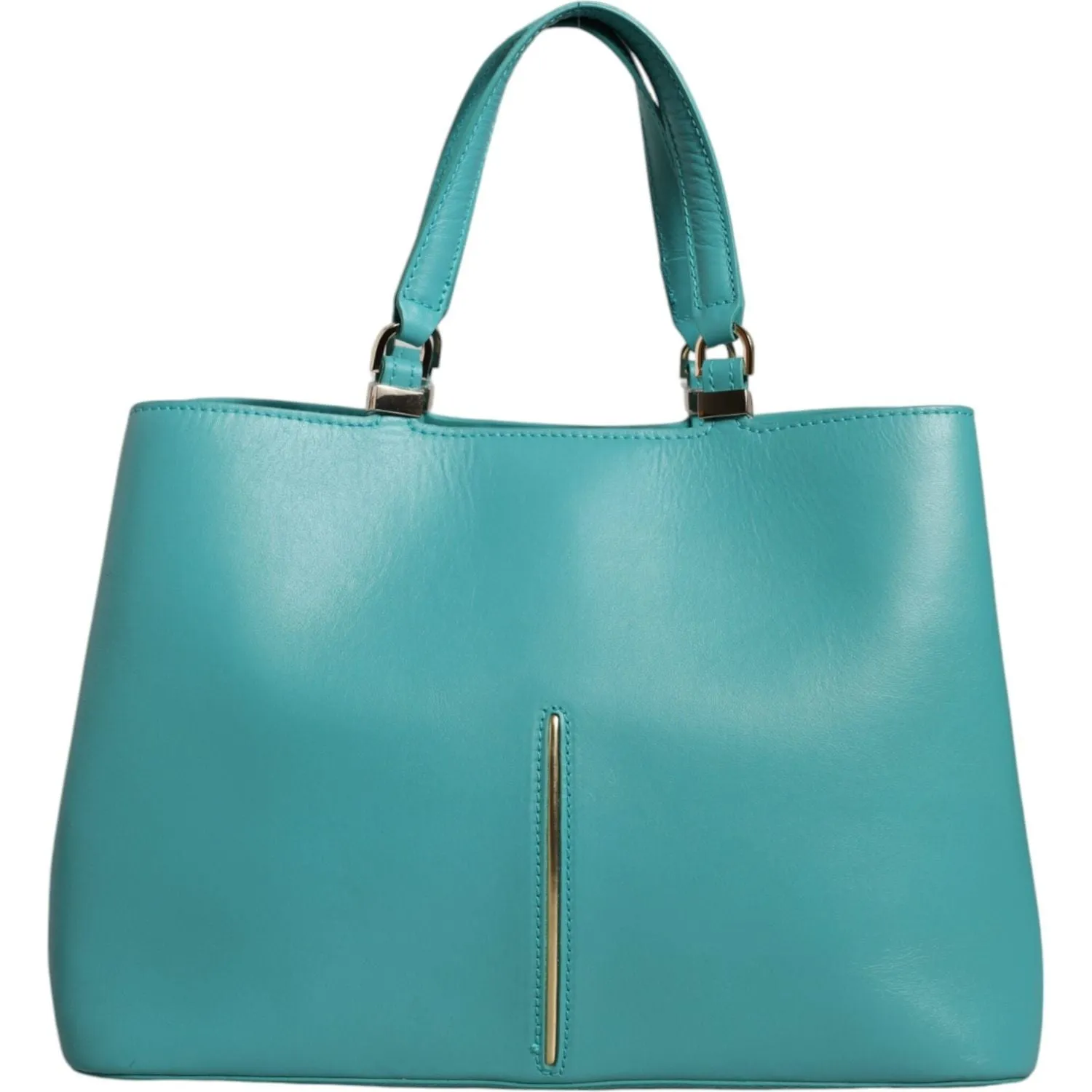 Patrizia Pepe Green Leather Women Shopping Tote Top Handle Bag