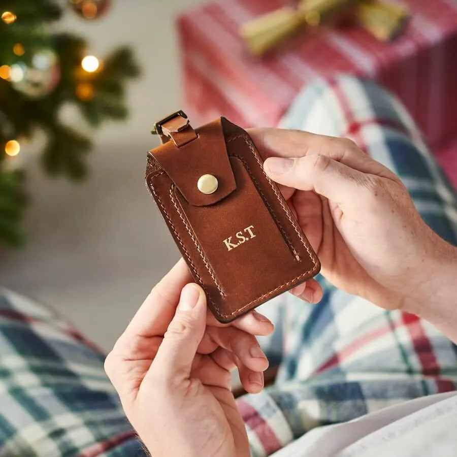 Personalised Luxe Leather Luggage Tag