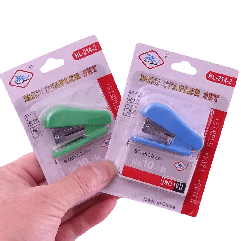 Petite Size Stapler Packs of 3 Random Color with Staples