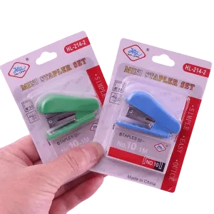 Petite Size Stapler Packs of 3 Random Color with Staples