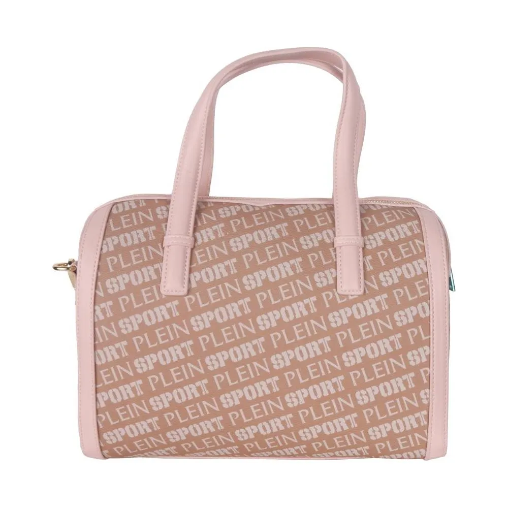 Plein Sport Chic Pink Eco-Leather Crossbody Bag