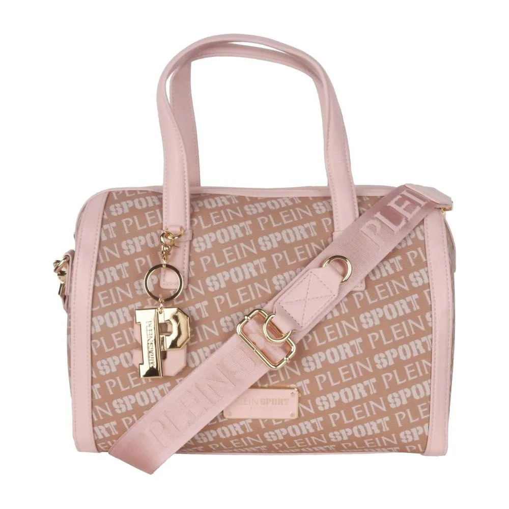 Plein Sport Chic Pink Eco-Leather Crossbody Bag