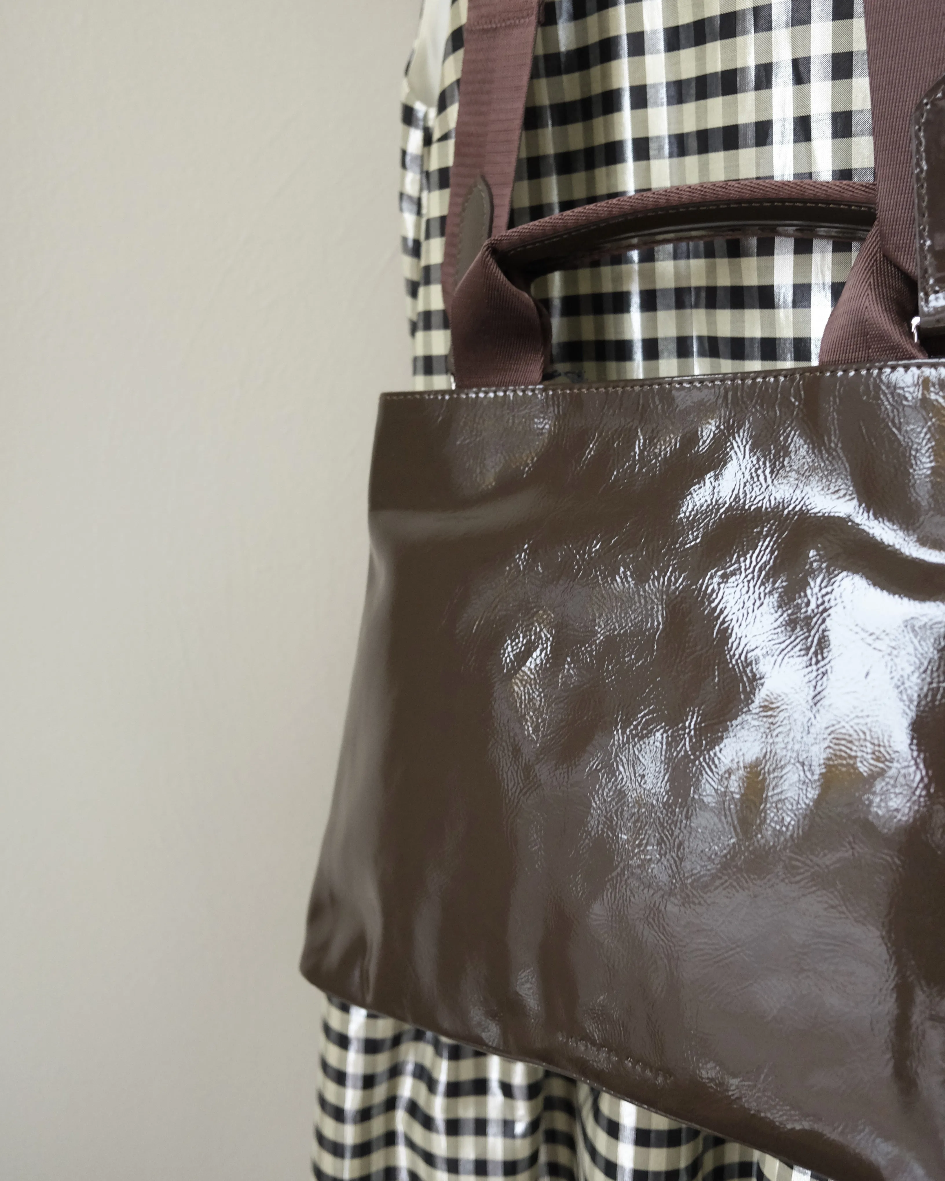 Preston Bag, Crinkle Patent Leather