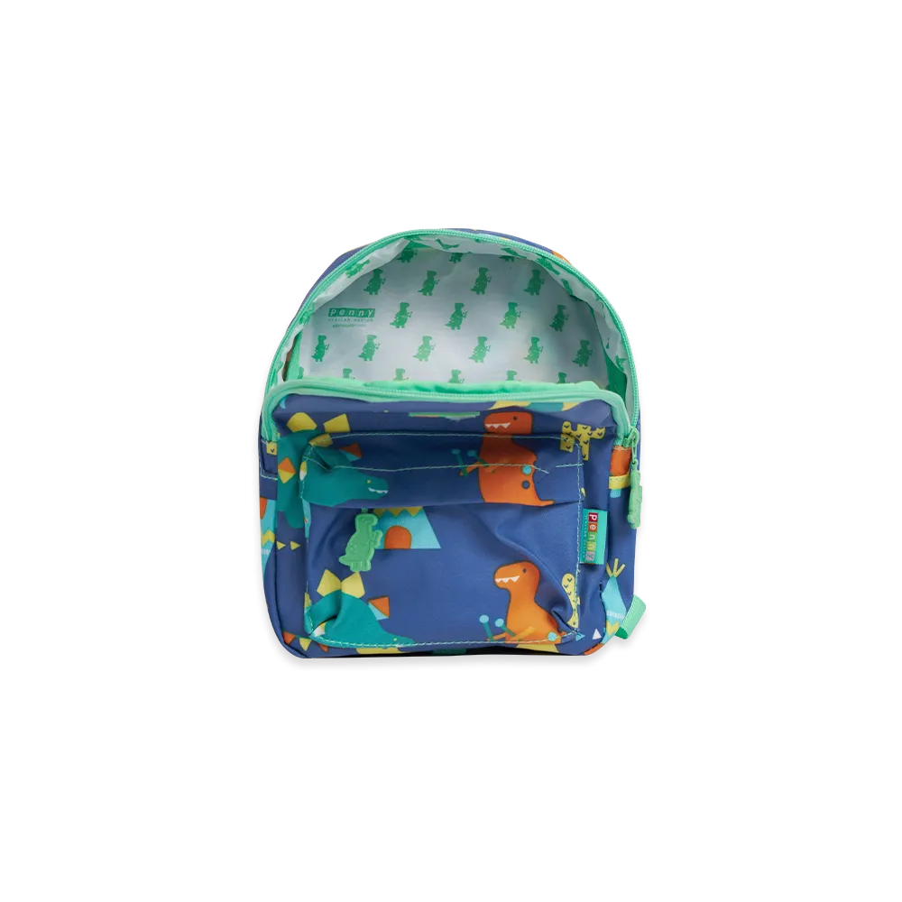 Small Backpack with Rein - Dino Rock