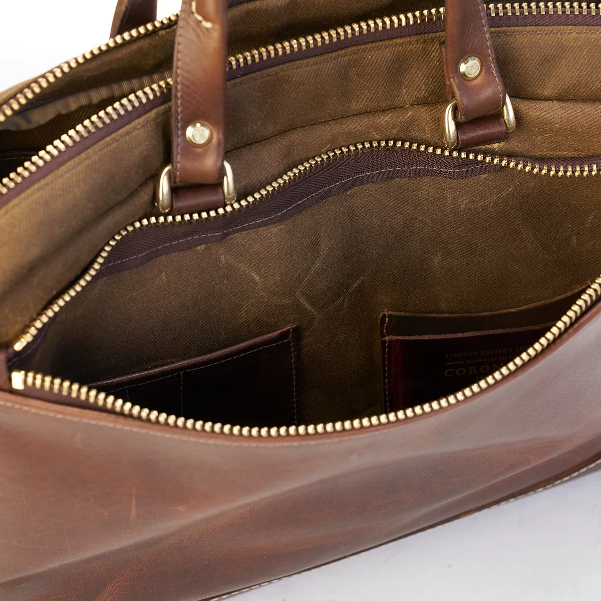 The Porter Briefcase | Horween® Brown