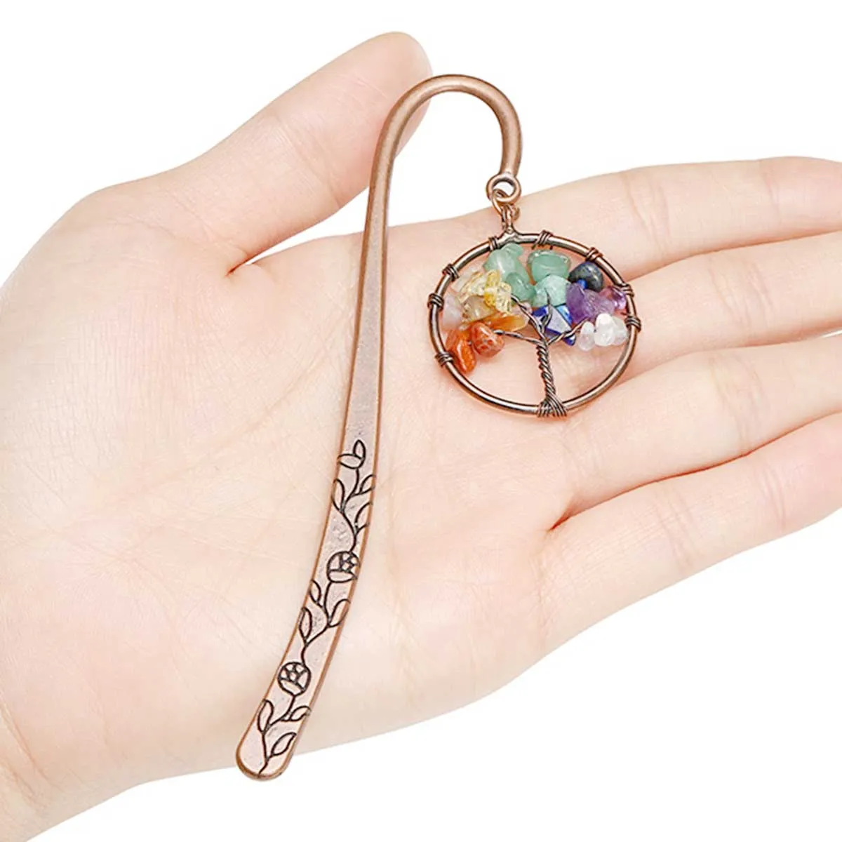 Tree of Life Crystal Antique Metal Bookmark | Jovivi