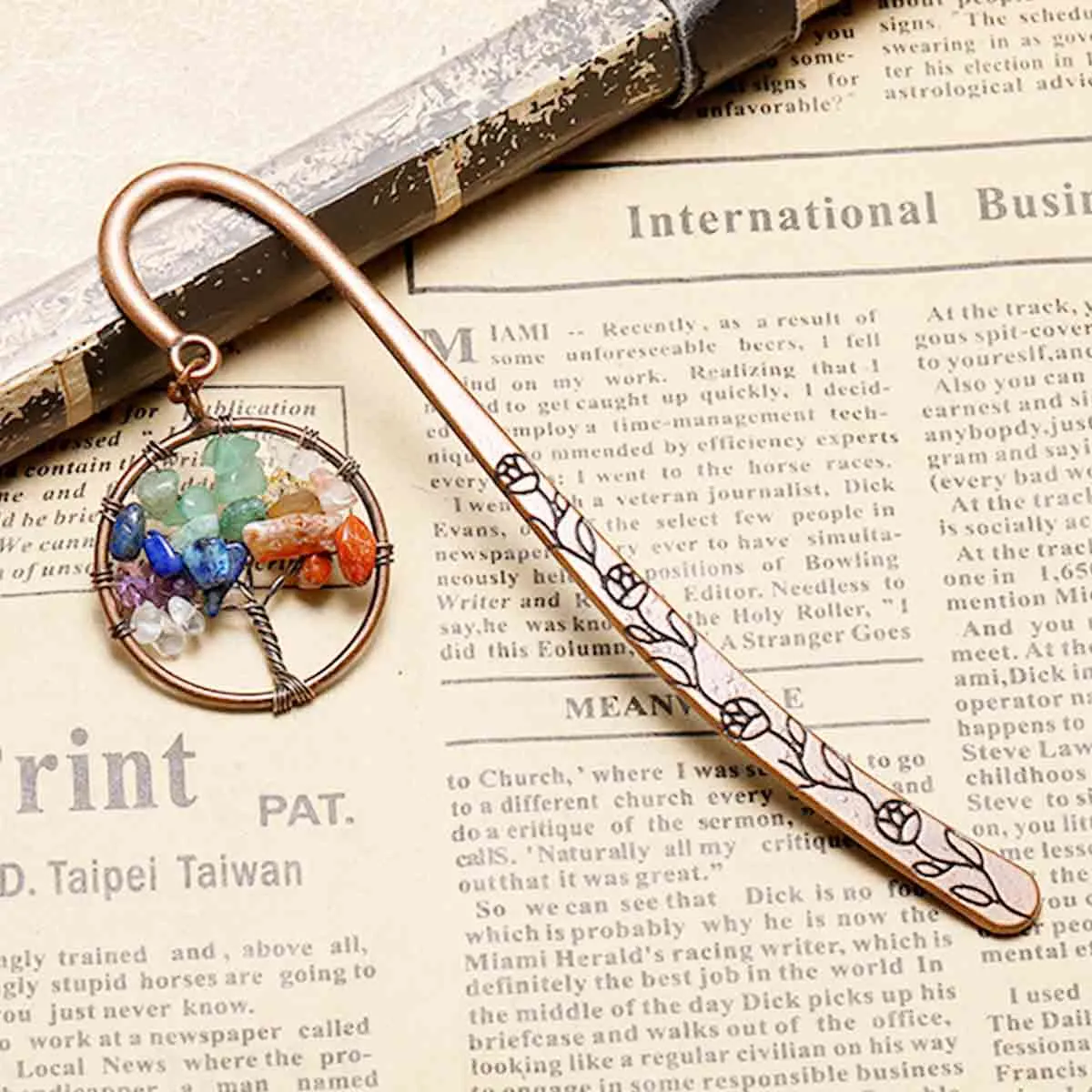 Tree of Life Crystal Antique Metal Bookmark | Jovivi