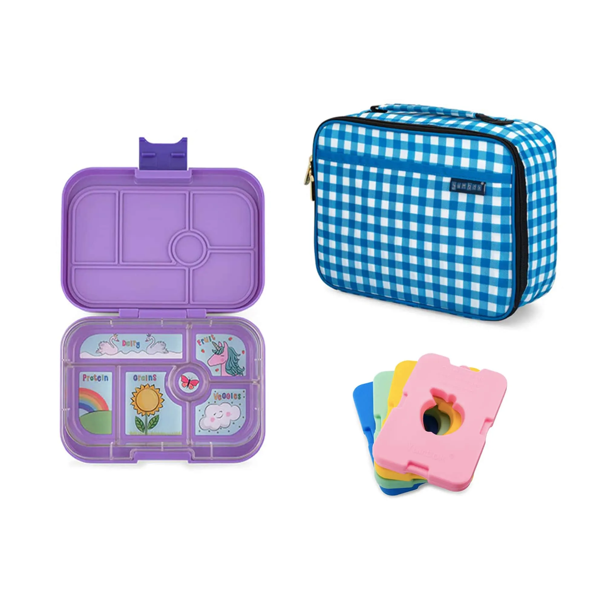 Yumbox Original Bundle - Bento Lunch Box, Bag, Ice Pack